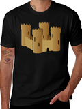 Castle Graphic Tee - Black Cotton T-Shirt