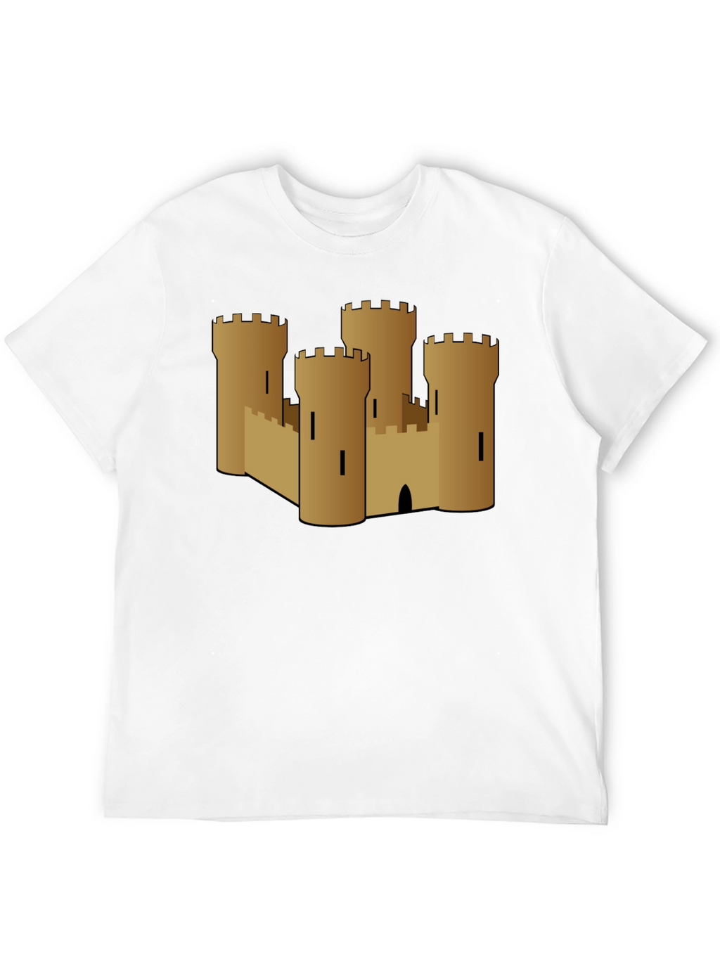 Castle Graphic Tee - Black Cotton T-Shirt