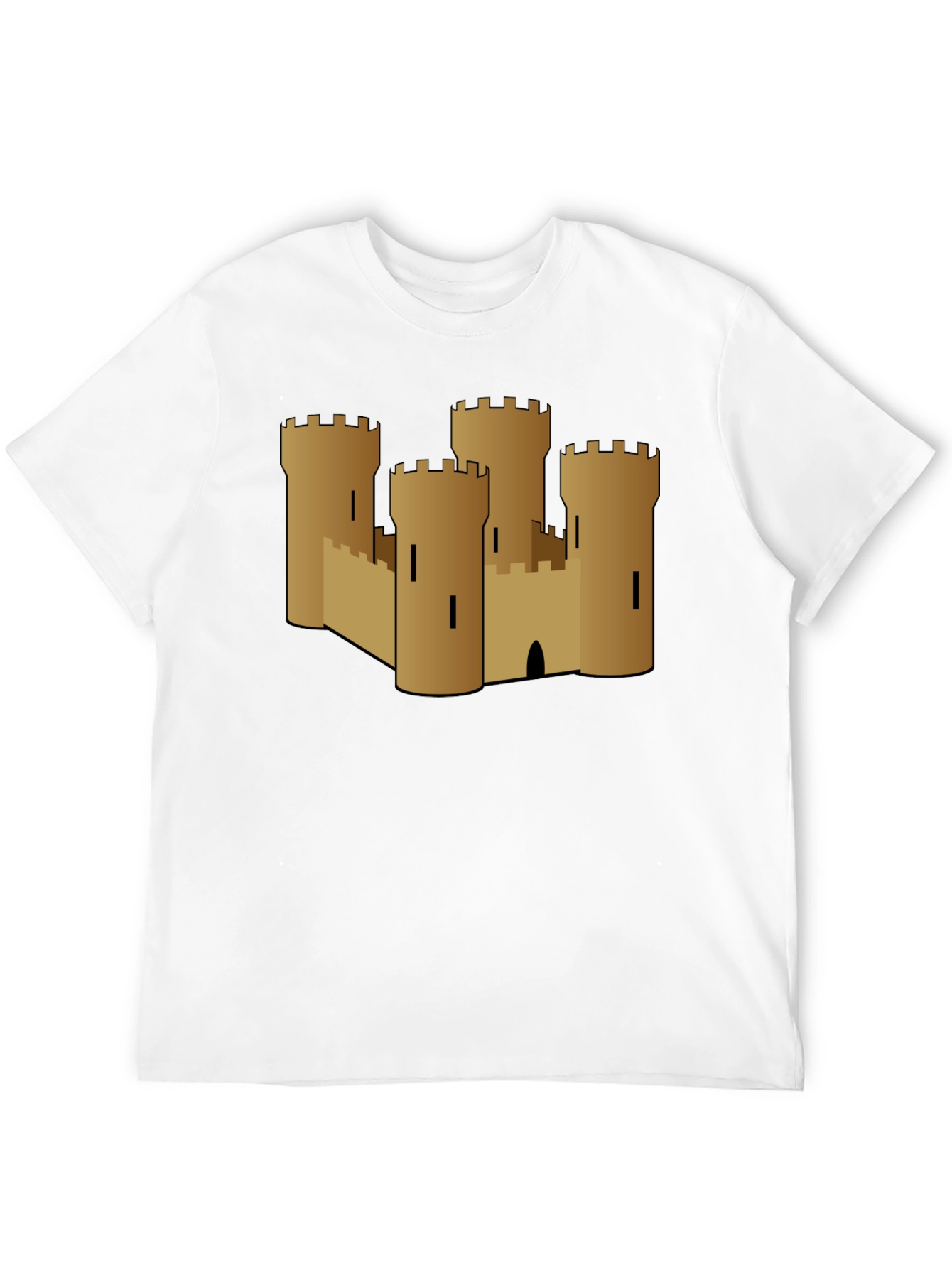 Castle Graphic Tee - Black Cotton T-Shirt