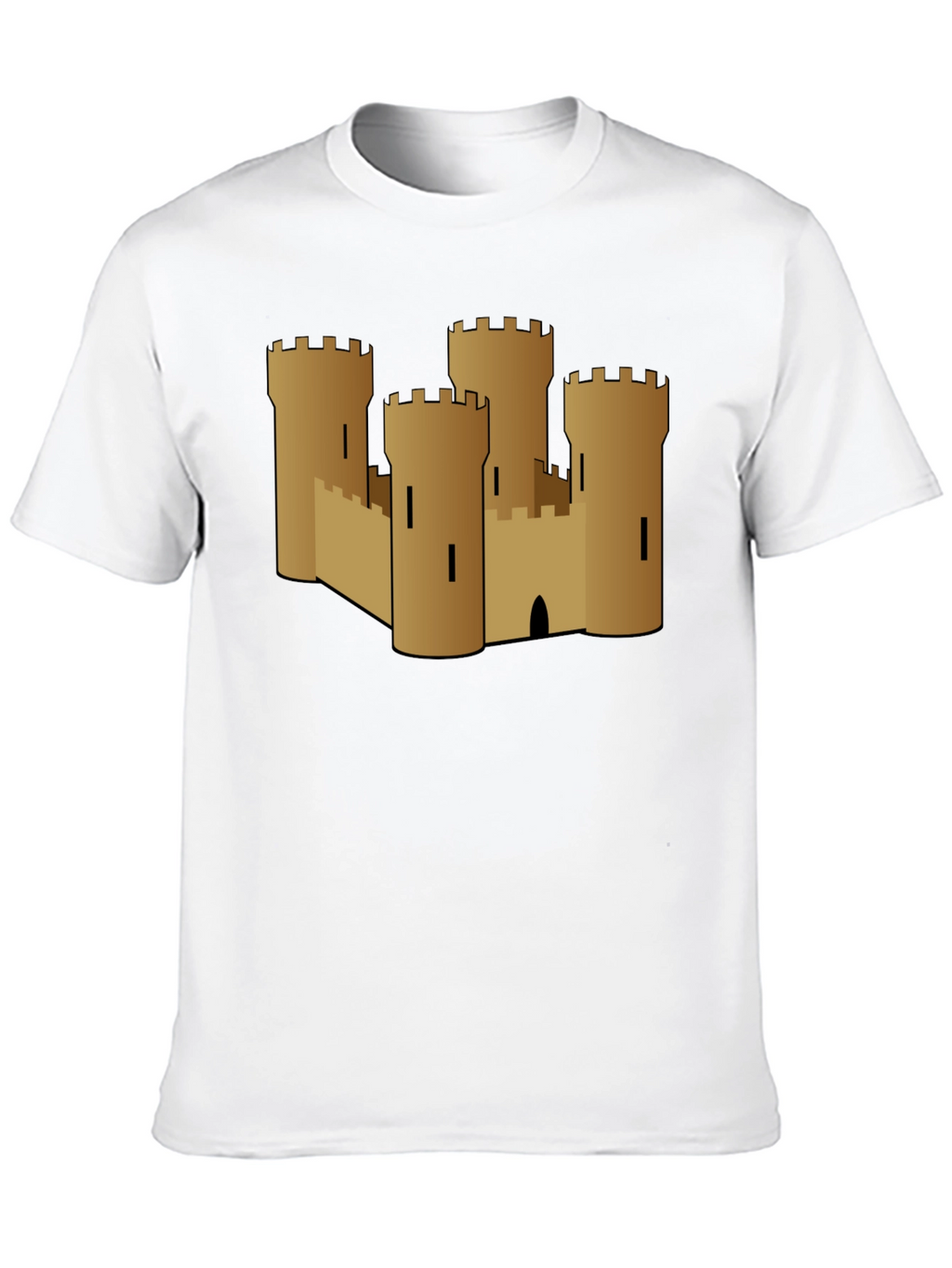 Castle Graphic Tee - Black Cotton T-Shirt