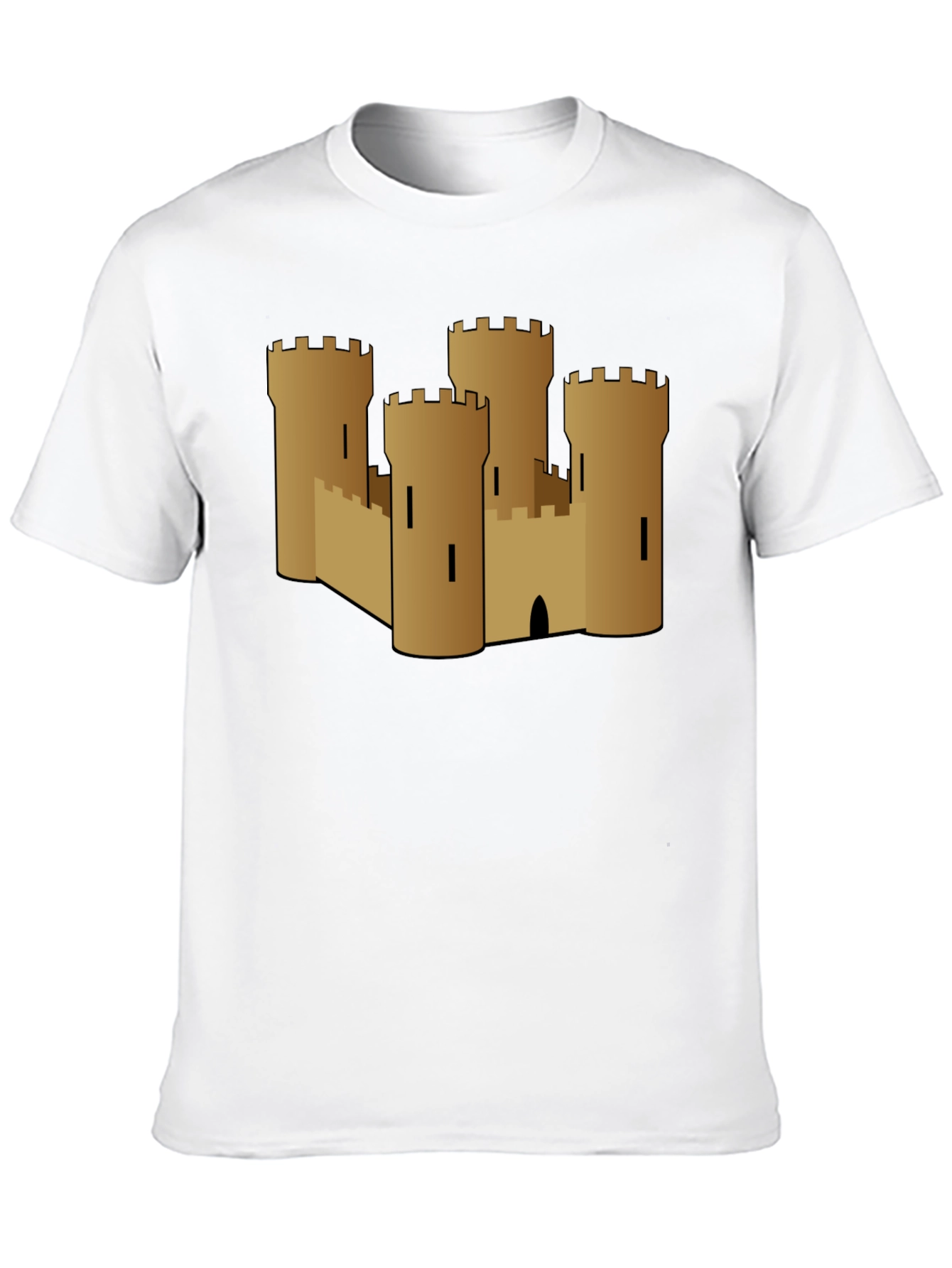 Castle Graphic Tee - Black Cotton T-Shirt