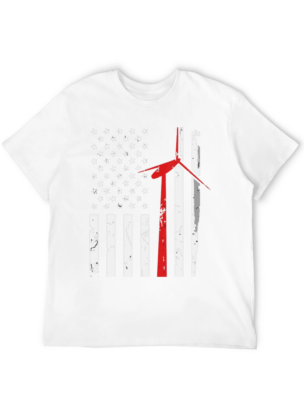 American Flag Wind Turbine T-Shirt