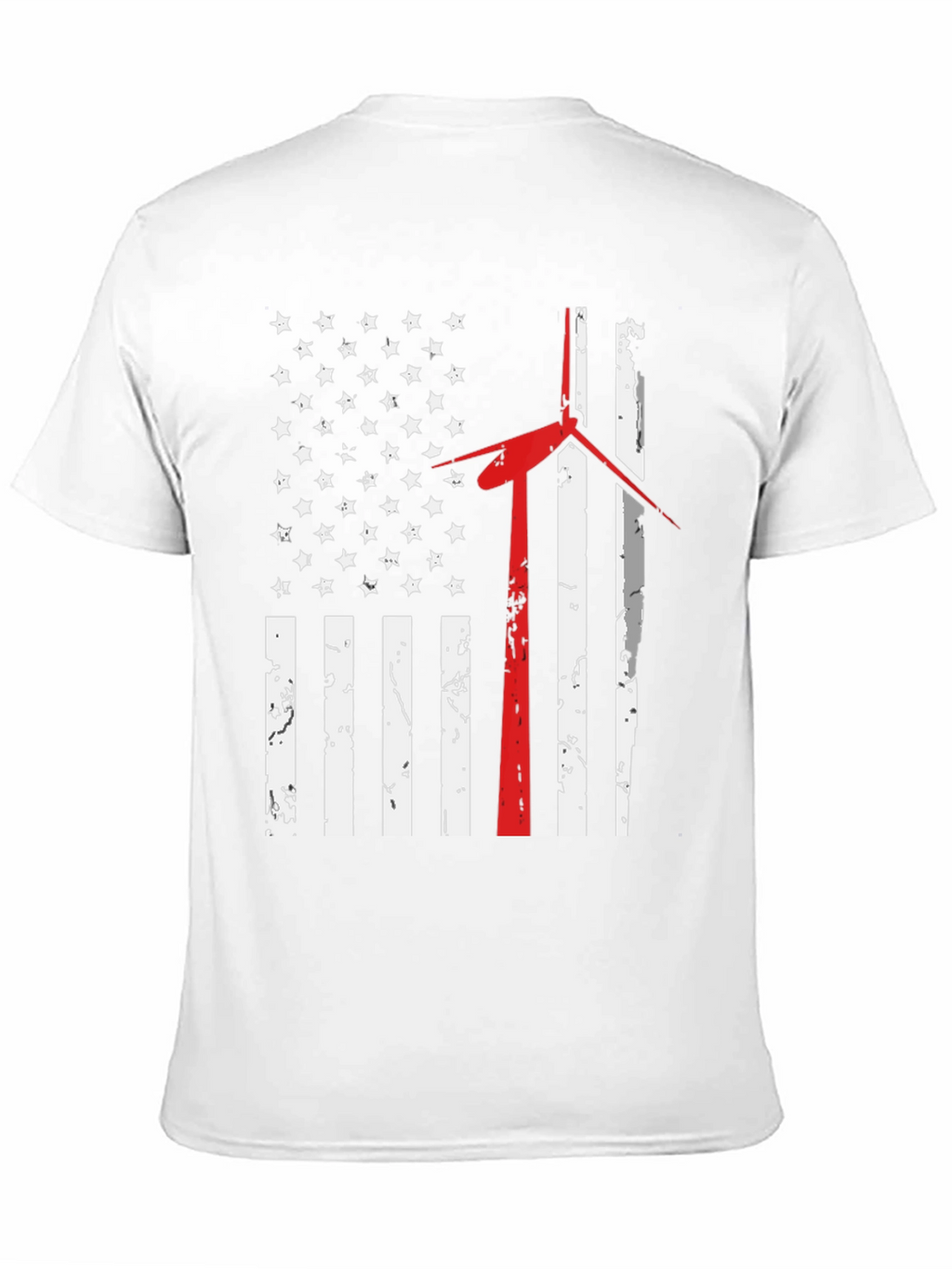 American Flag Wind Turbine T-Shirt