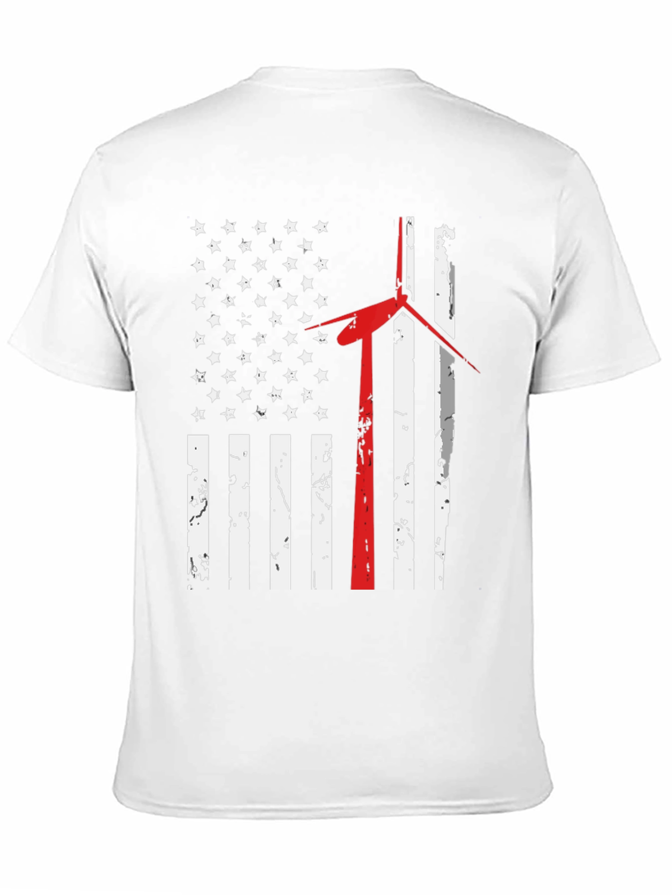 American Flag Wind Turbine T-Shirt
