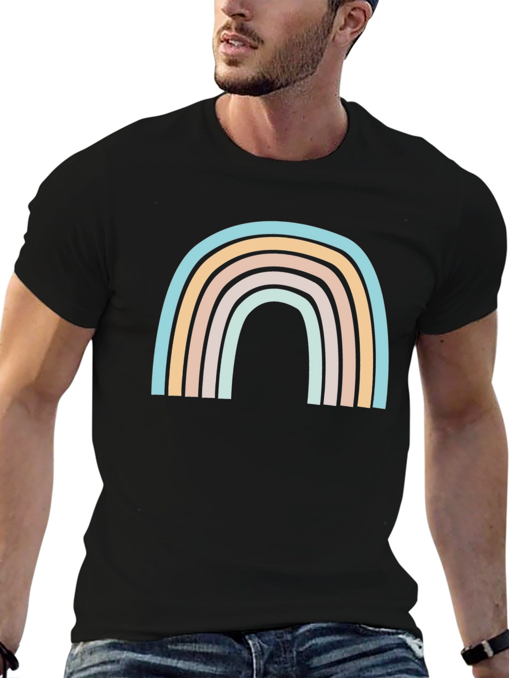 Retro Rainbow Graphic Tee