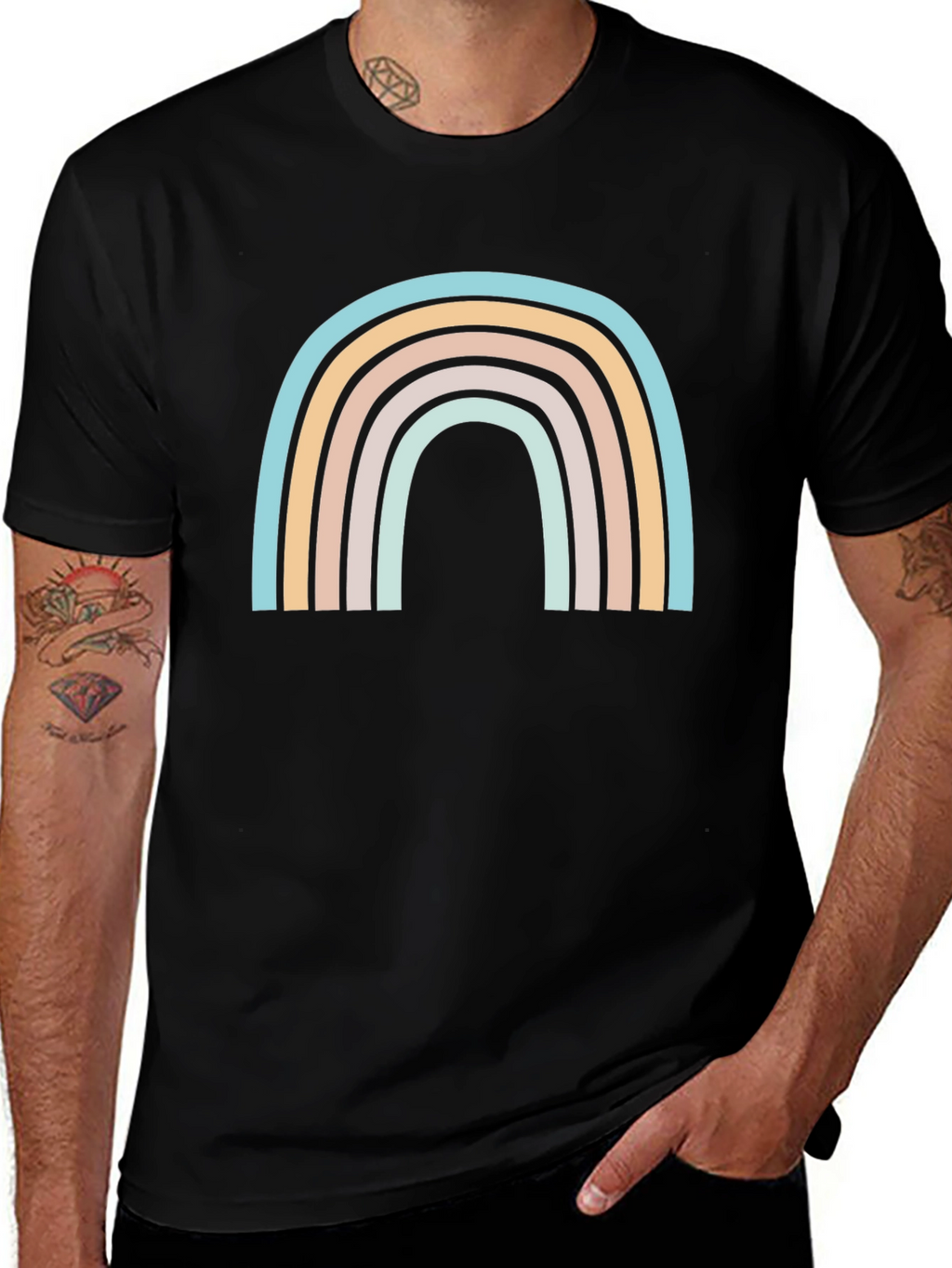 Retro Rainbow Graphic Tee