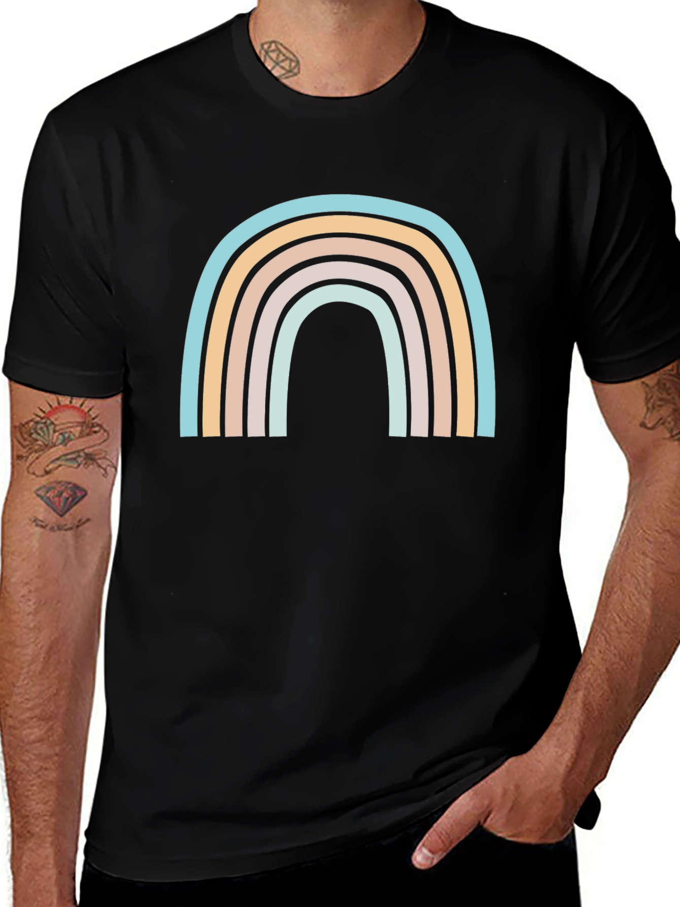 Retro Rainbow Graphic Tee