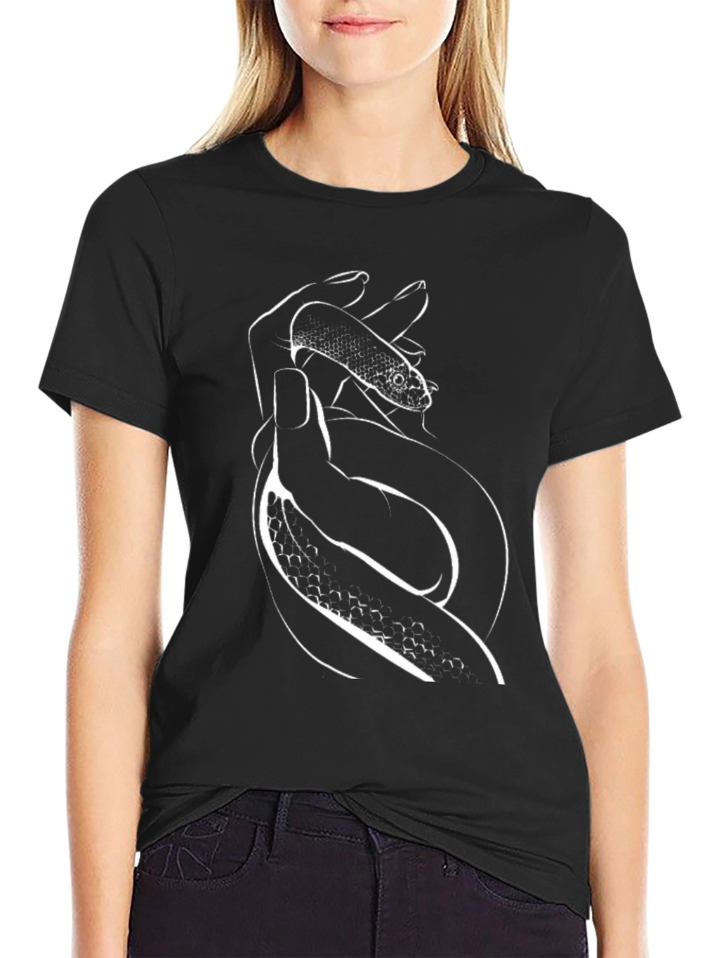 Snake Hand Graphic Tee - Mens Black T-Shirt