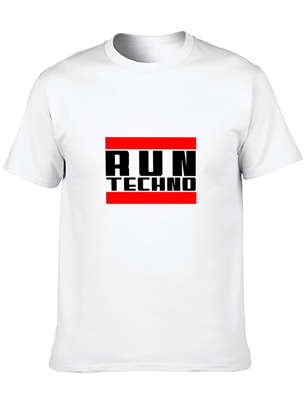 Run Techno Graphic Tee - Black Crew Neck