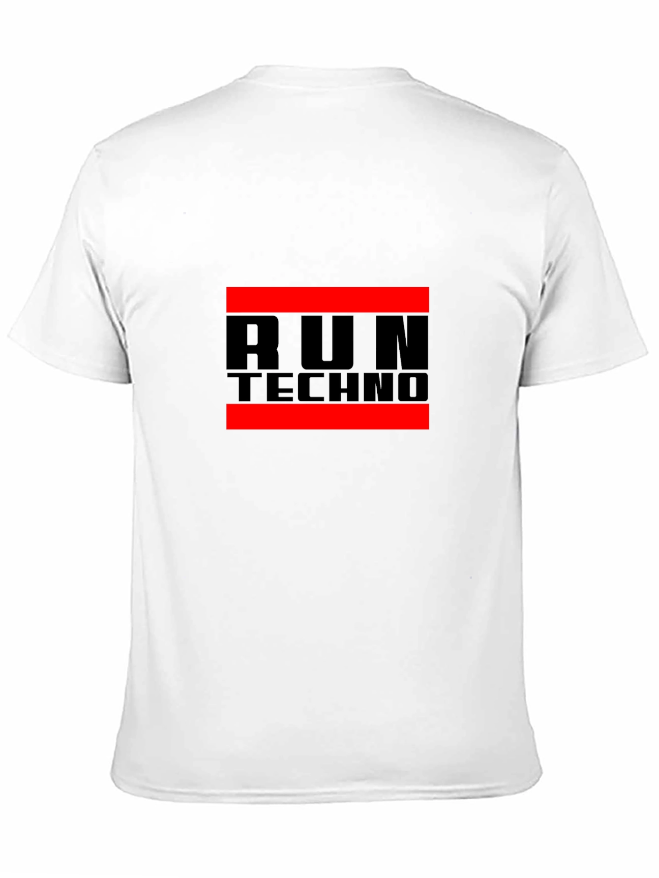 Run Techno Graphic Tee - Black Crew Neck