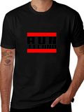 Run Techno Graphic Tee - Black Crew Neck