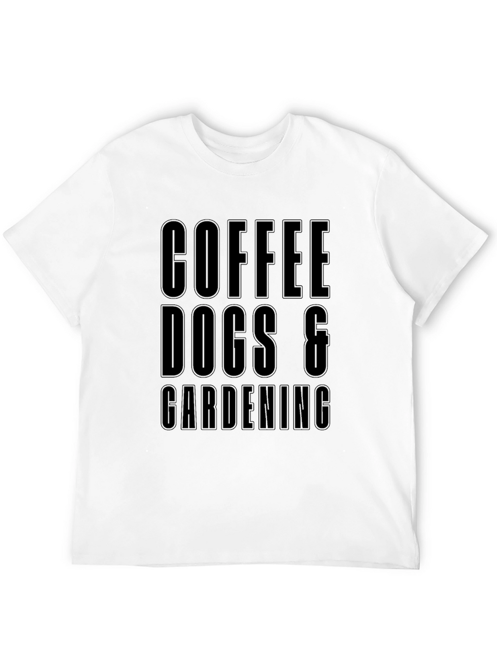 Coffee Dogs & Gardening Graphic Tee - Black T-Shirt