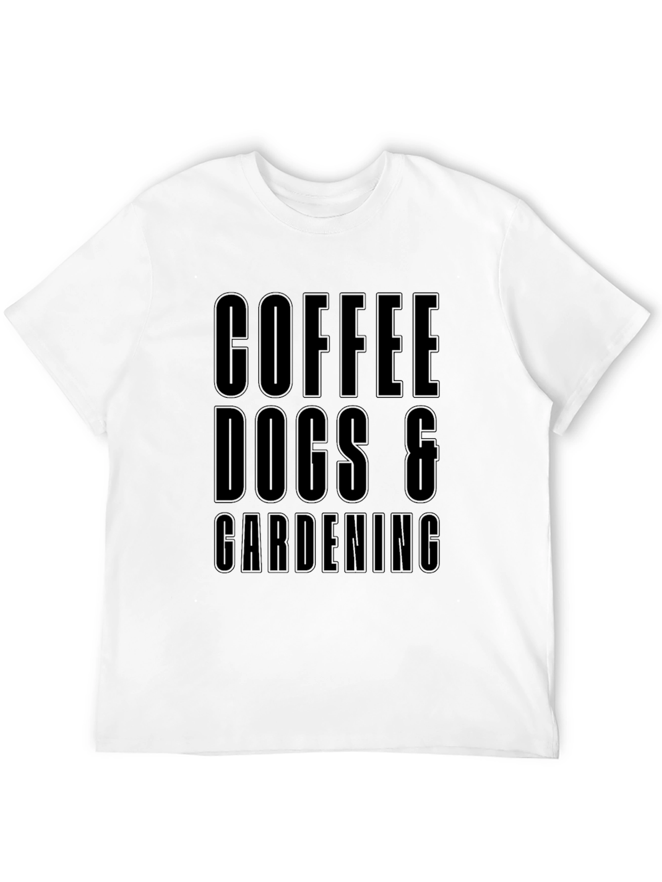Coffee Dogs & Gardening Graphic Tee - Black T-Shirt