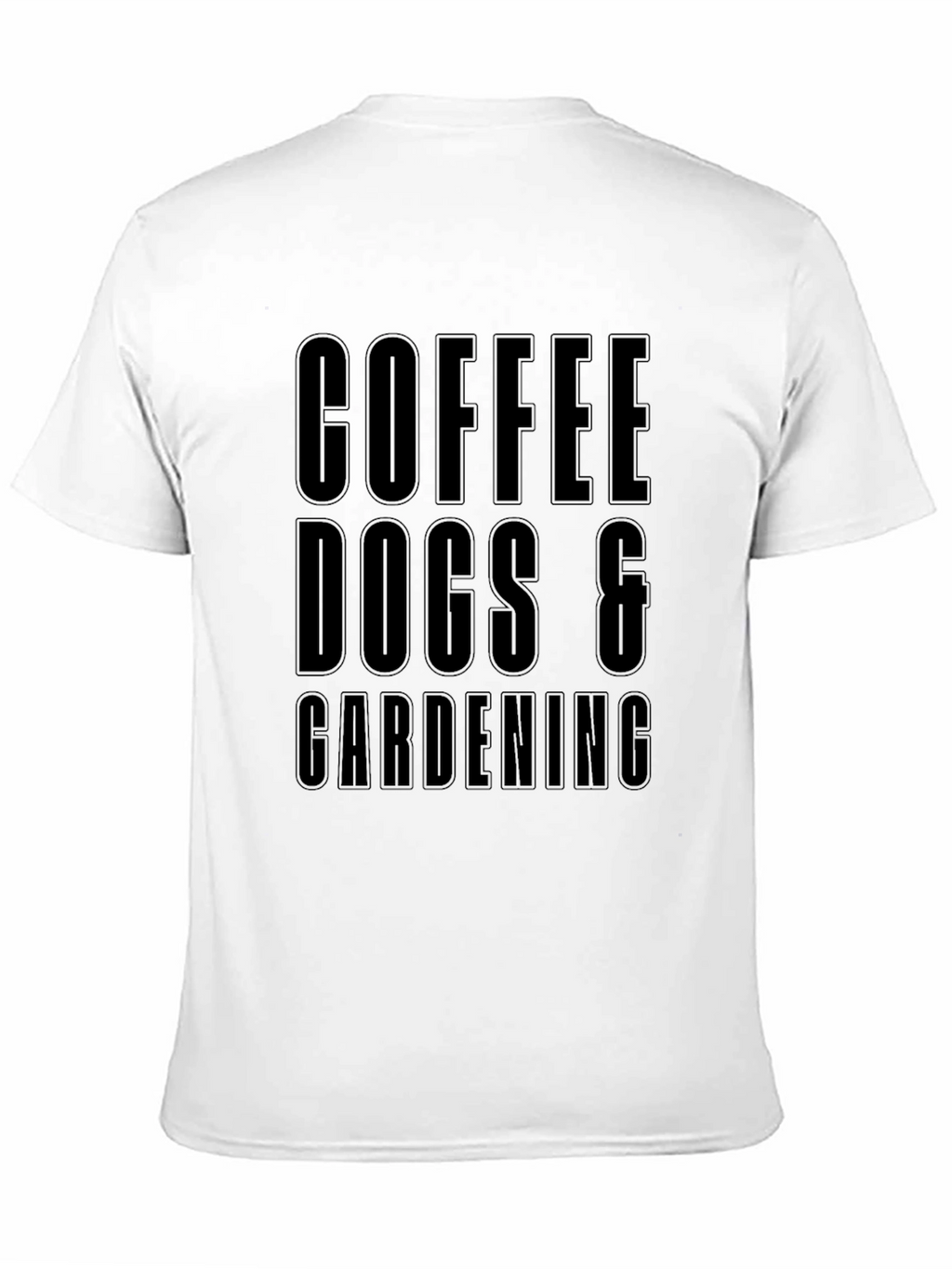 Coffee Dogs & Gardening Graphic Tee - Black T-Shirt