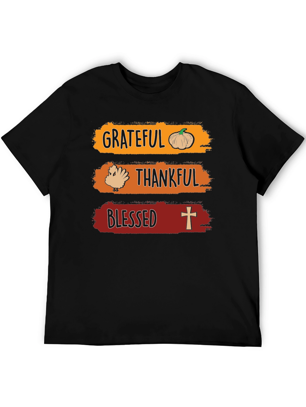 Grateful Thankful Blessed Thanksgiving T-Shirt