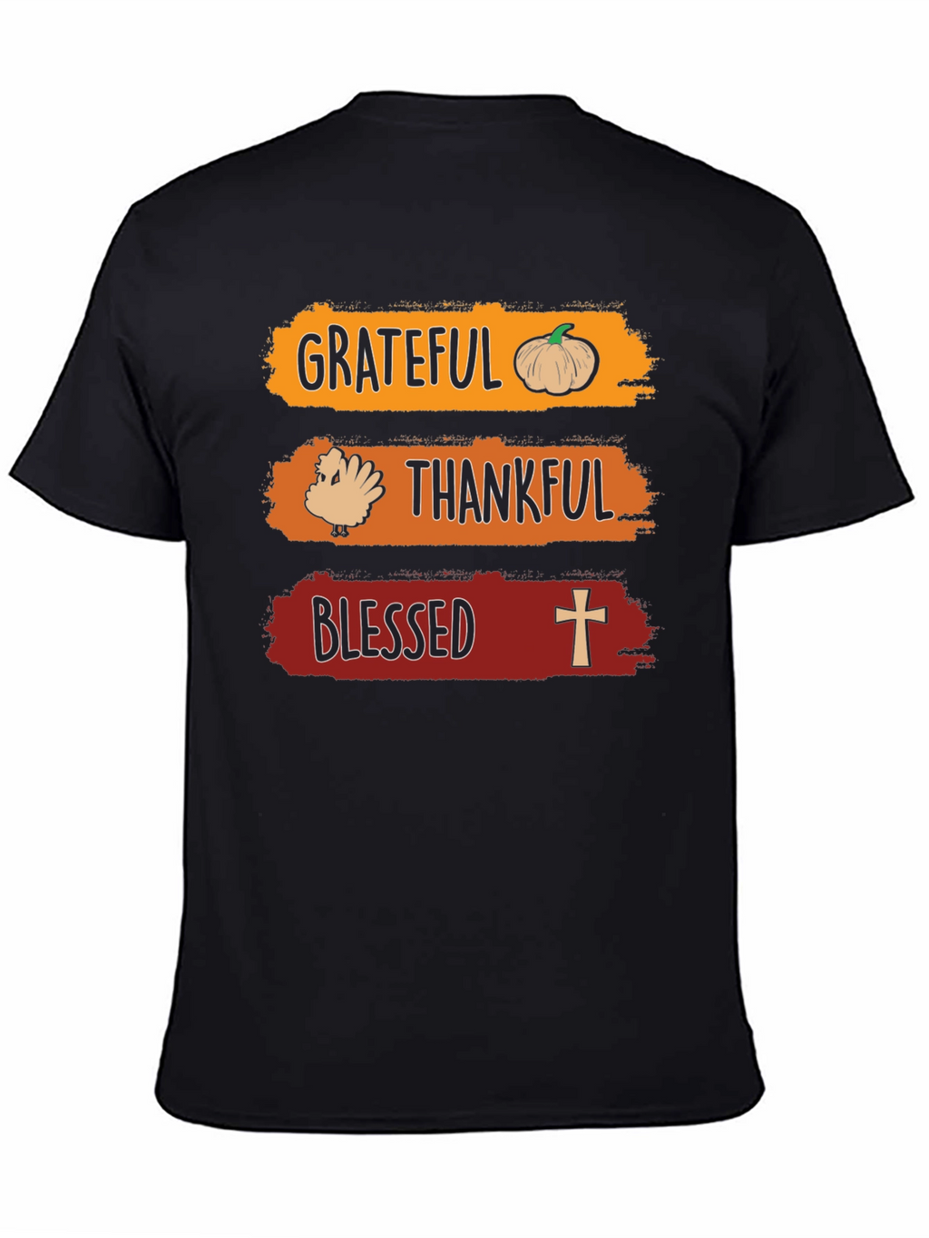 Grateful Thankful Blessed Thanksgiving T-Shirt