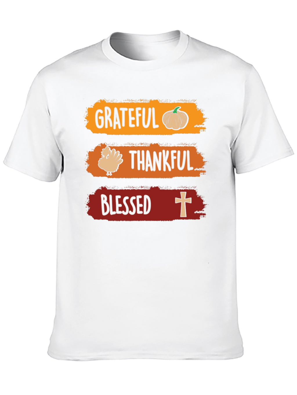 Grateful Thankful Blessed Thanksgiving T-Shirt