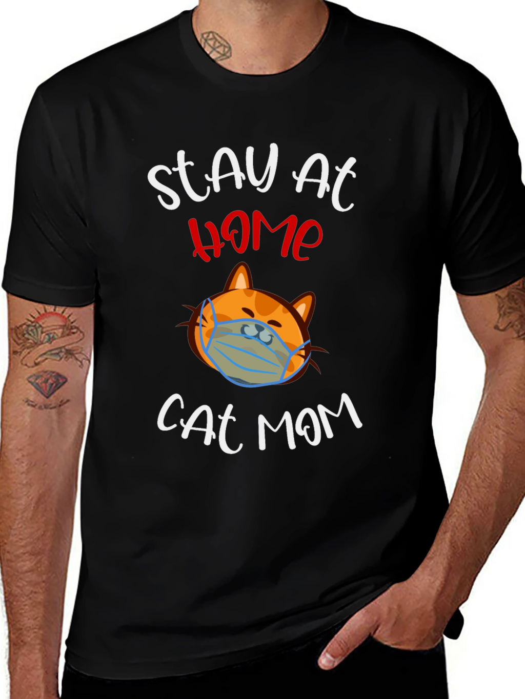 Stay at Home Cat Mom Tee