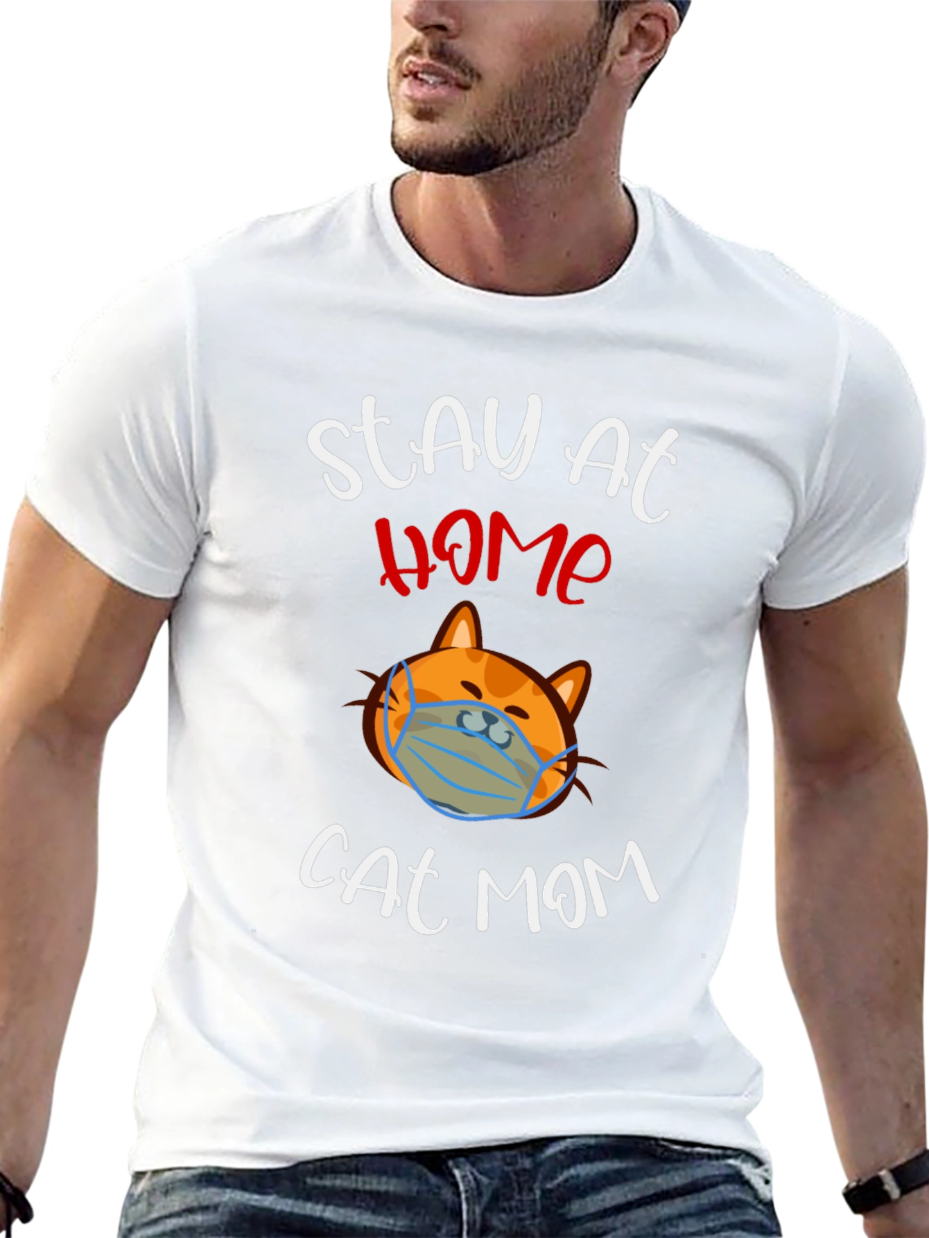 Stay at Home Cat Mom Tee