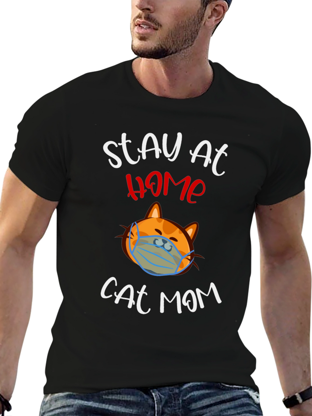 Stay at Home Cat Mom Tee