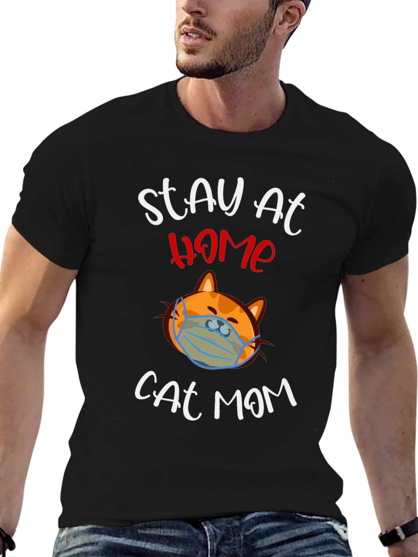 Stay at Home Cat Mom Tee