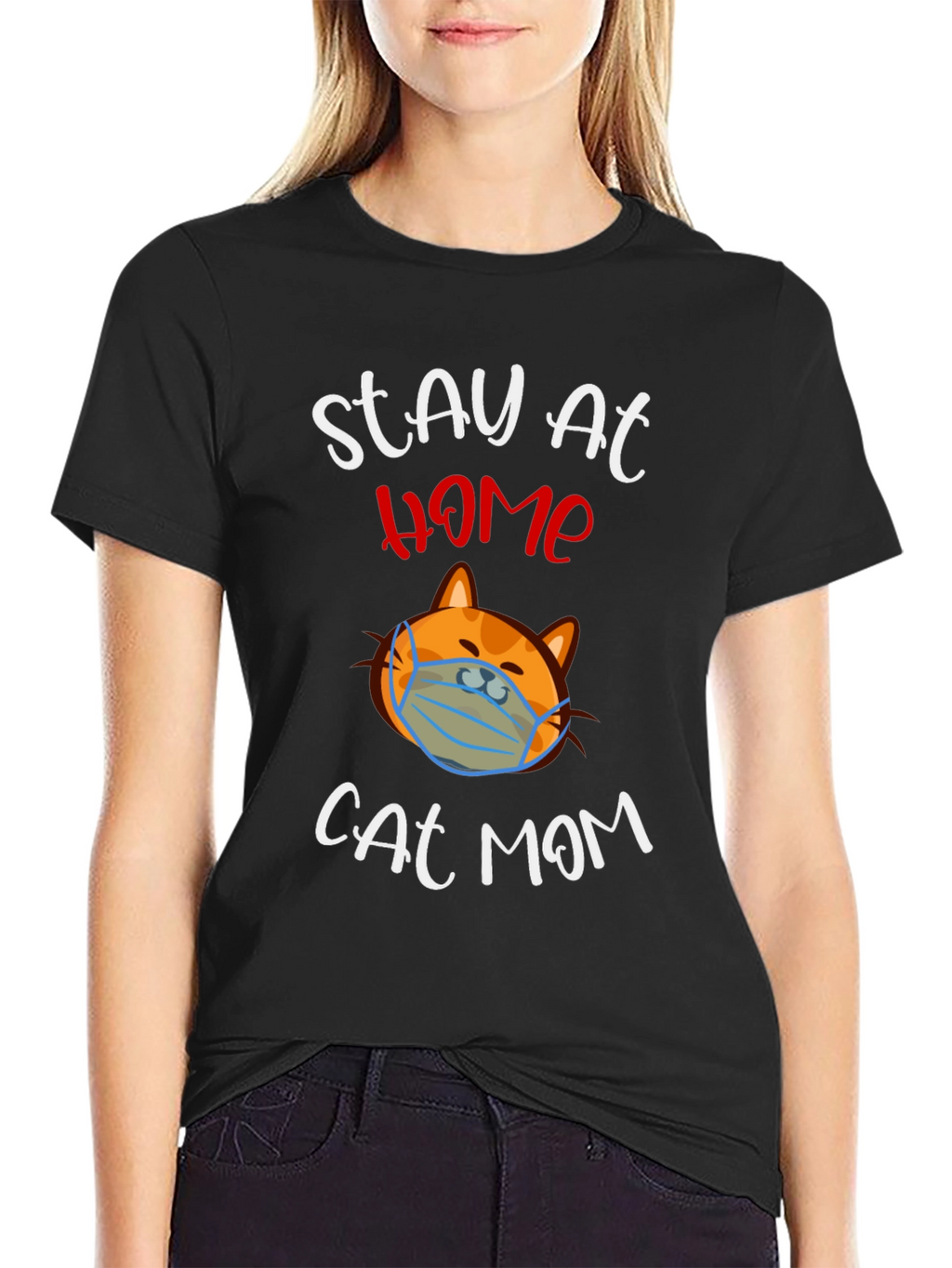 Stay at Home Cat Mom Tee
