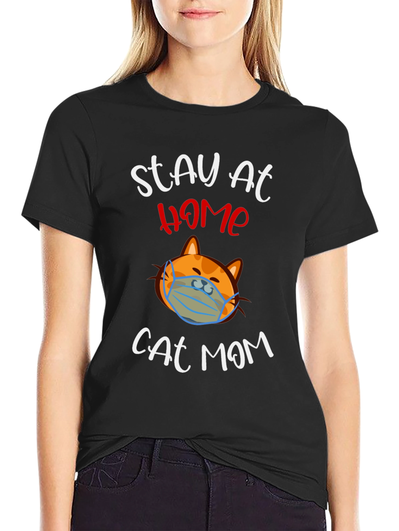 Stay at Home Cat Mom Tee