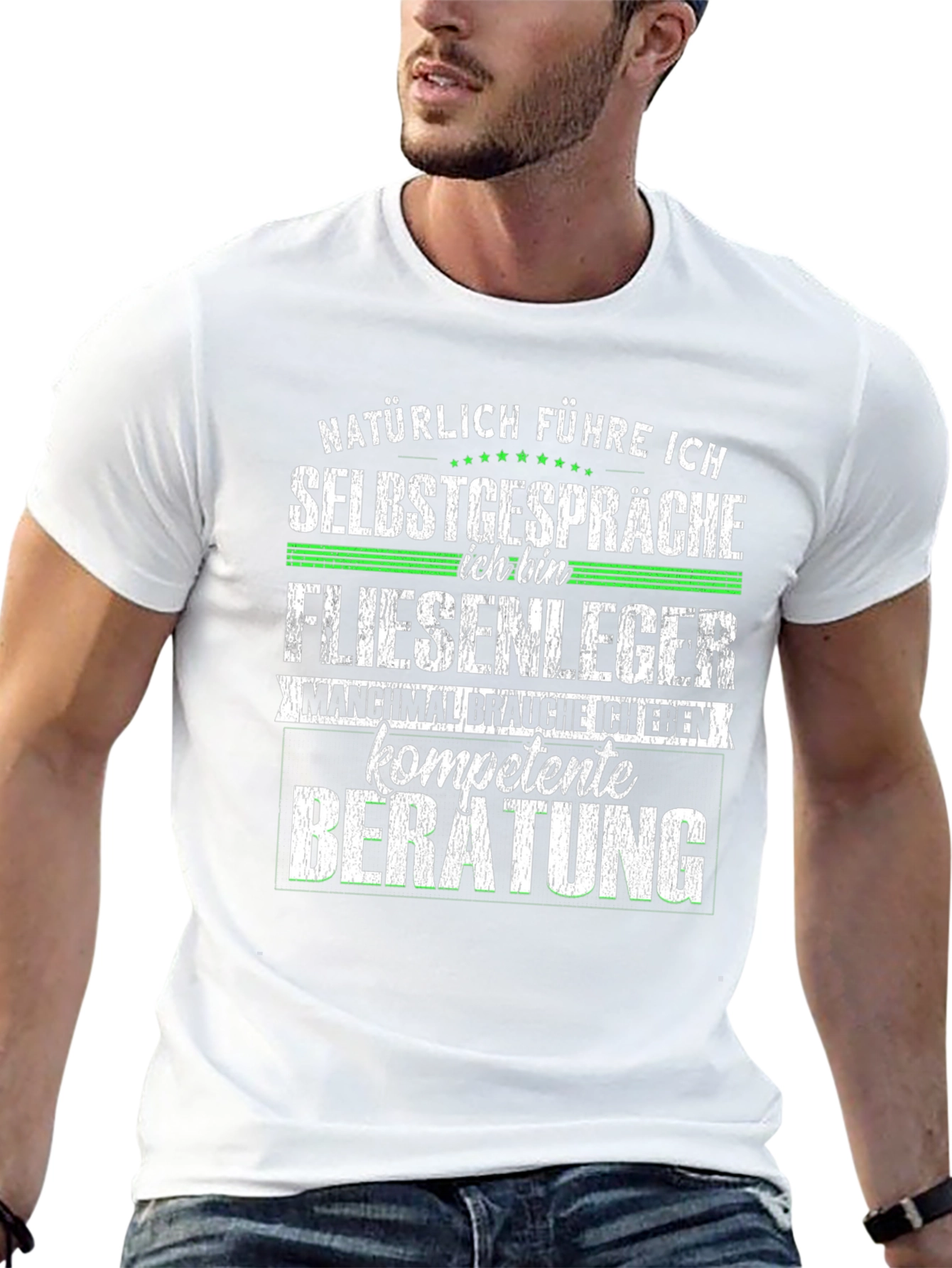 Funny Tile Setter T-Shirt - Self Talk Expert