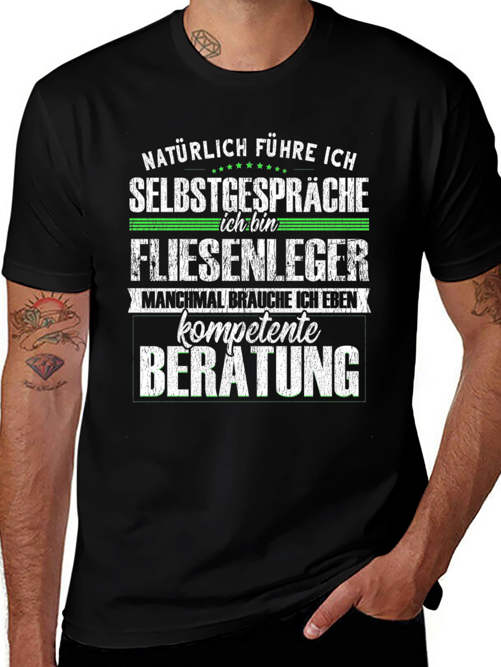 Funny Tile Setter T-Shirt - Self Talk Expert