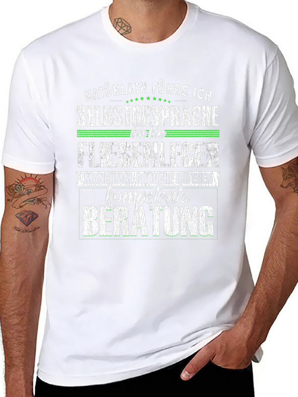 Funny Tile Setter T-Shirt - Self Talk Expert