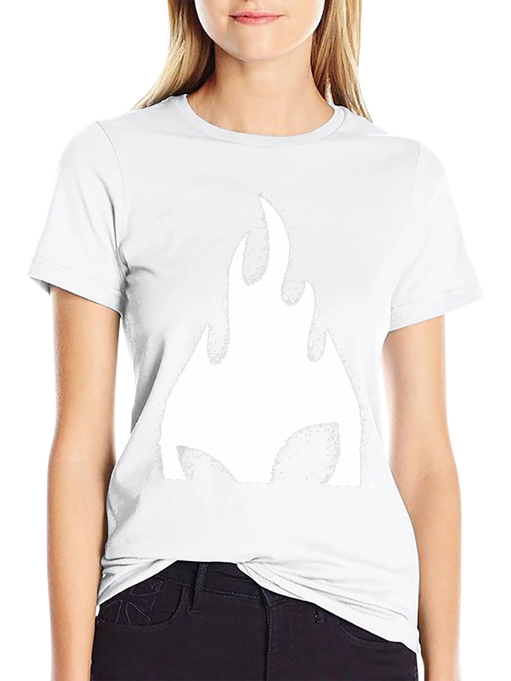 Bold Flame Graphic Black T-Shirt - Casual Style