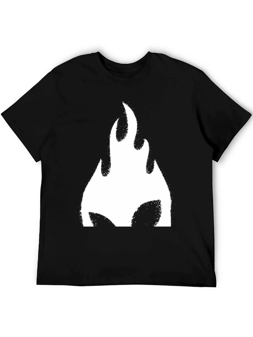 Bold Flame Graphic Black T-Shirt - Casual Style