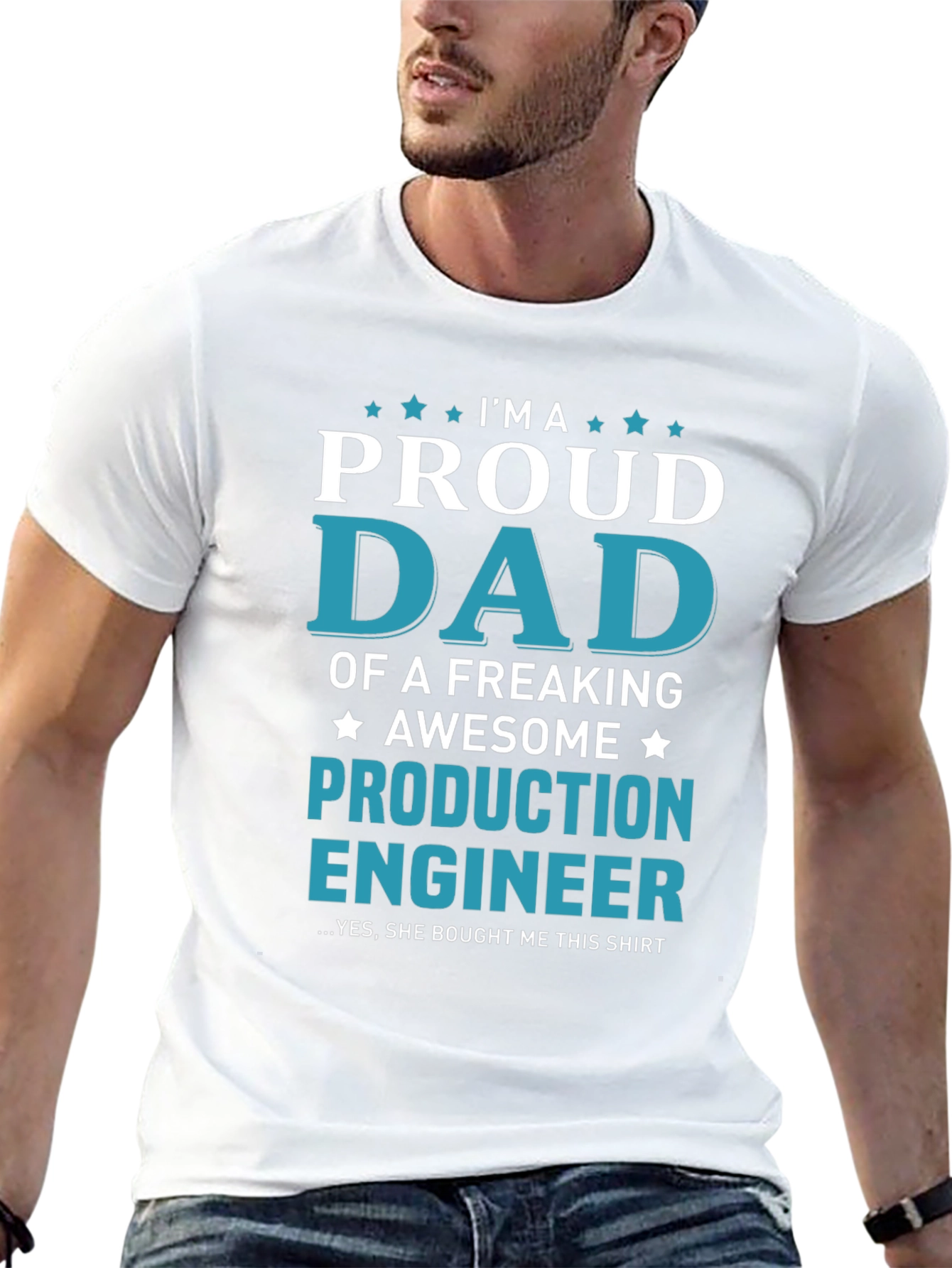 Proud Dad Production Engineer Graphic Tee