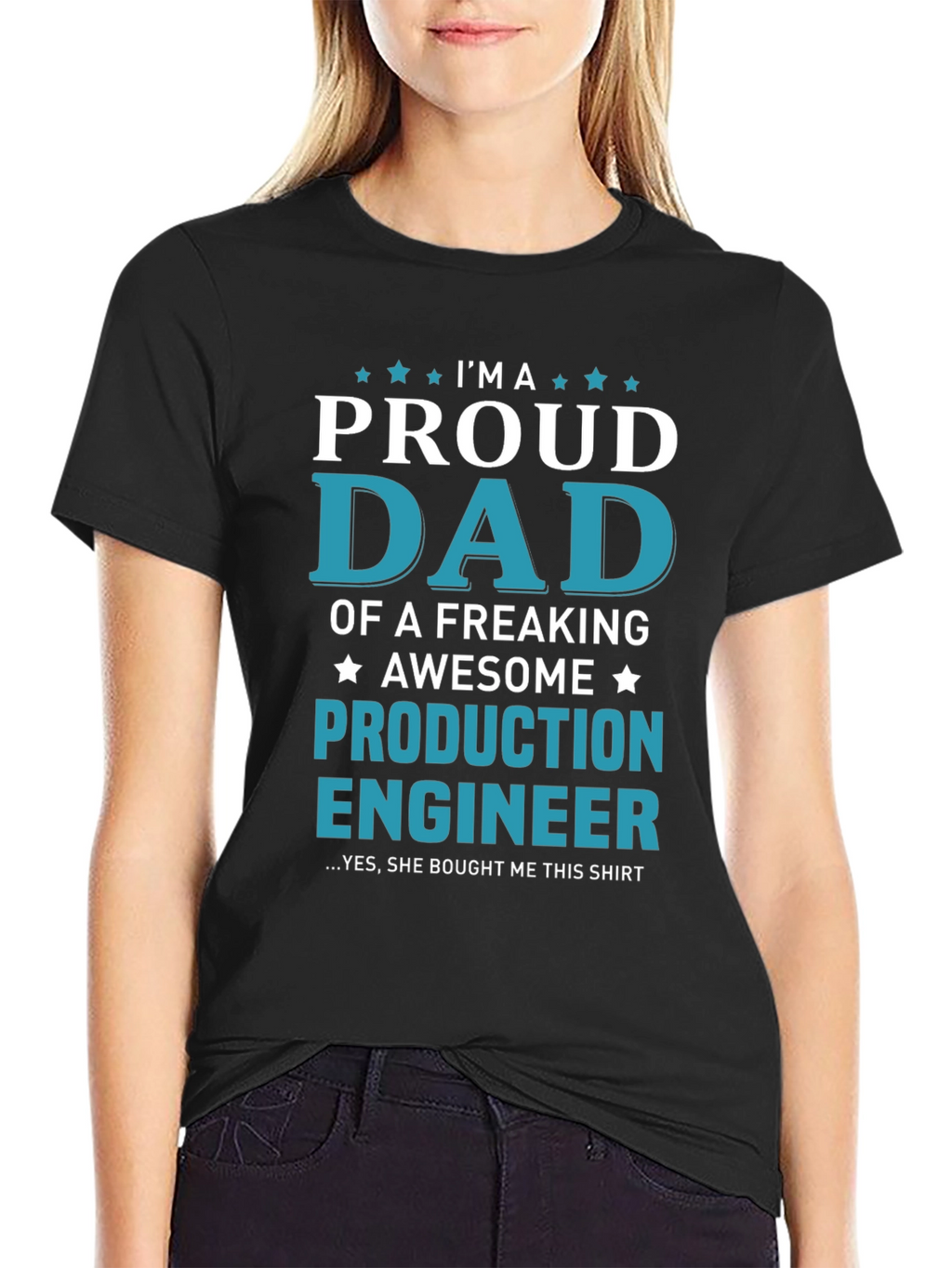 Proud Dad Production Engineer Graphic Tee
