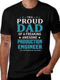 Proud Dad Production Engineer Graphic Tee