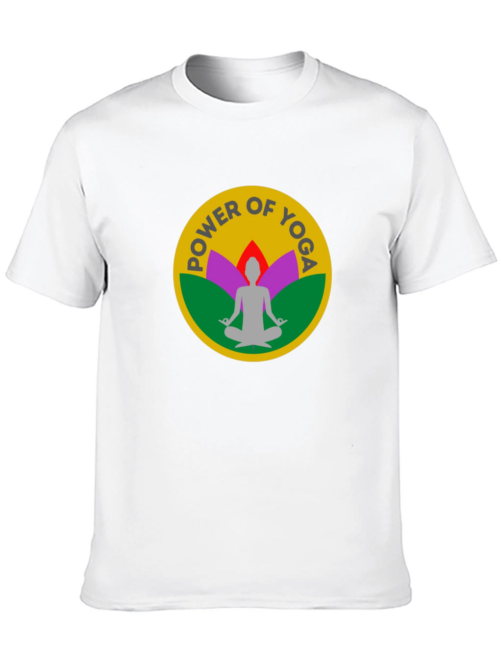 Power of Yoga Black T-Shirt Meditation Tee