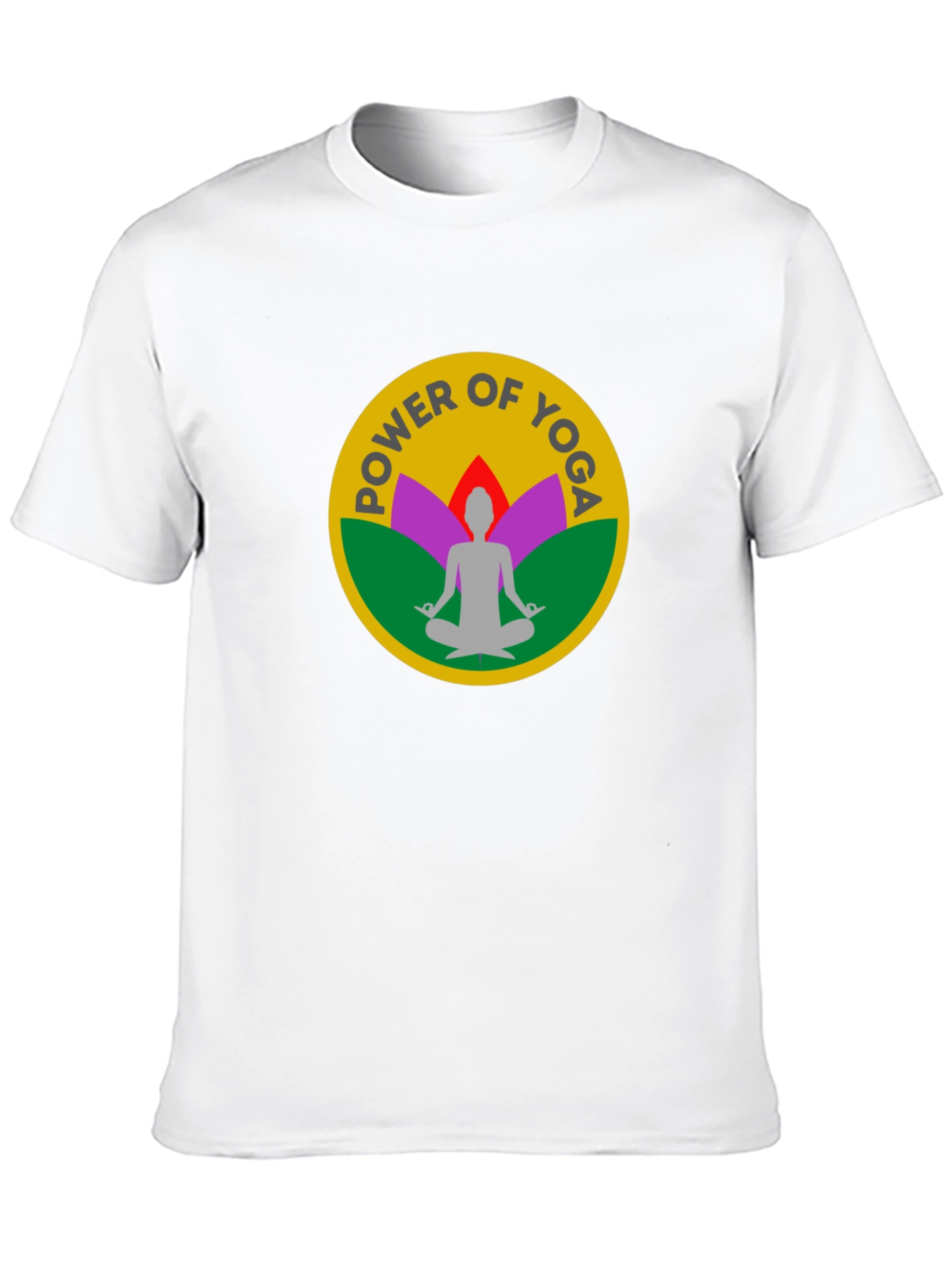 Power of Yoga Black T-Shirt Meditation Tee
