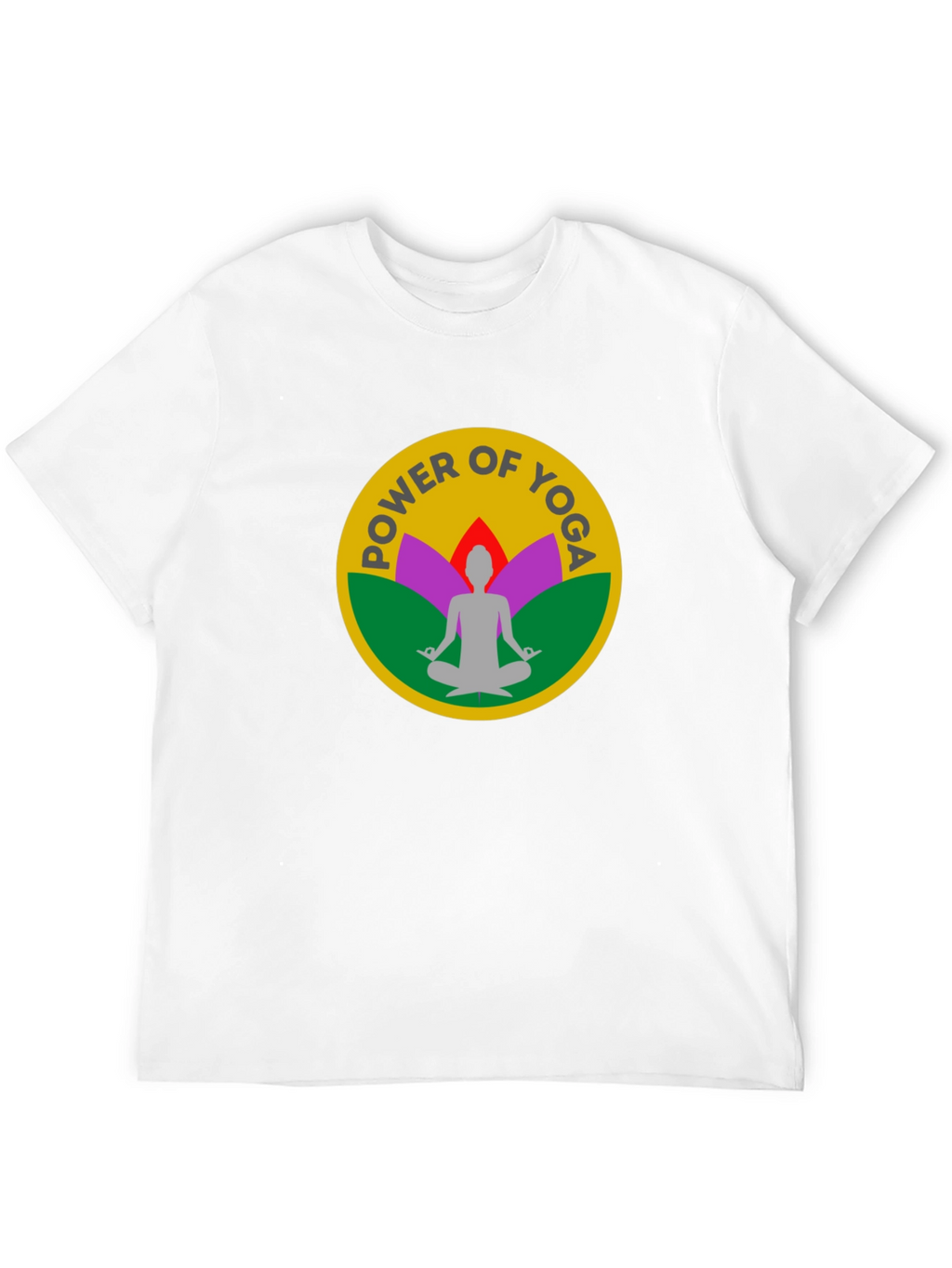 Power of Yoga Black T-Shirt Meditation Tee