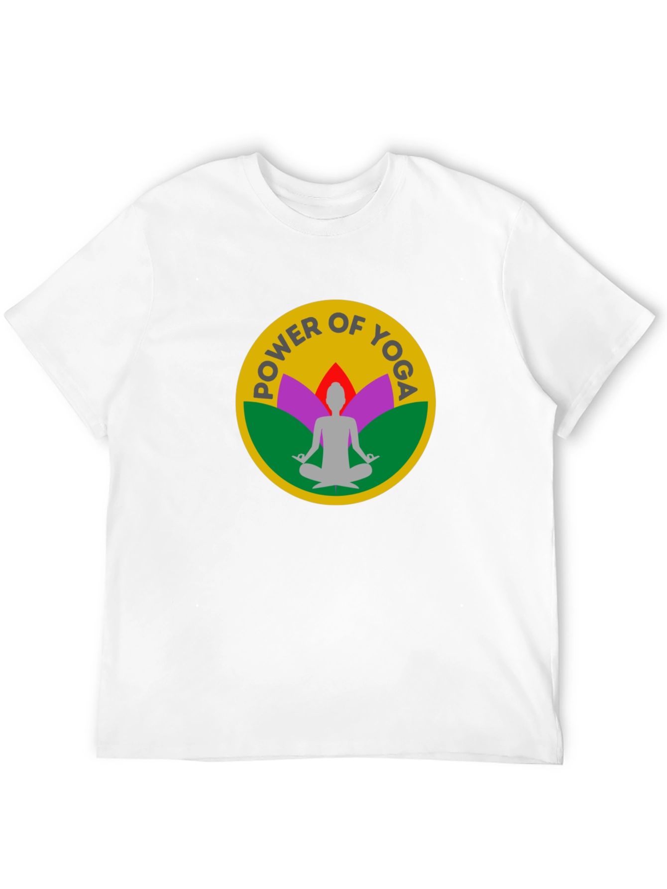 Power of Yoga Black T-Shirt Meditation Tee