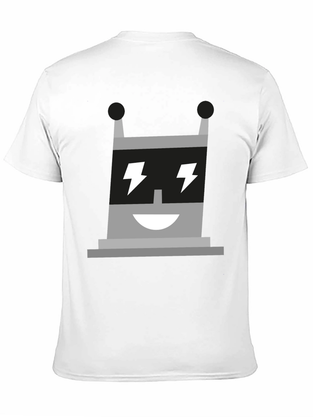 Electric Robot Graphic Tee - Black Cotton T-Shirt