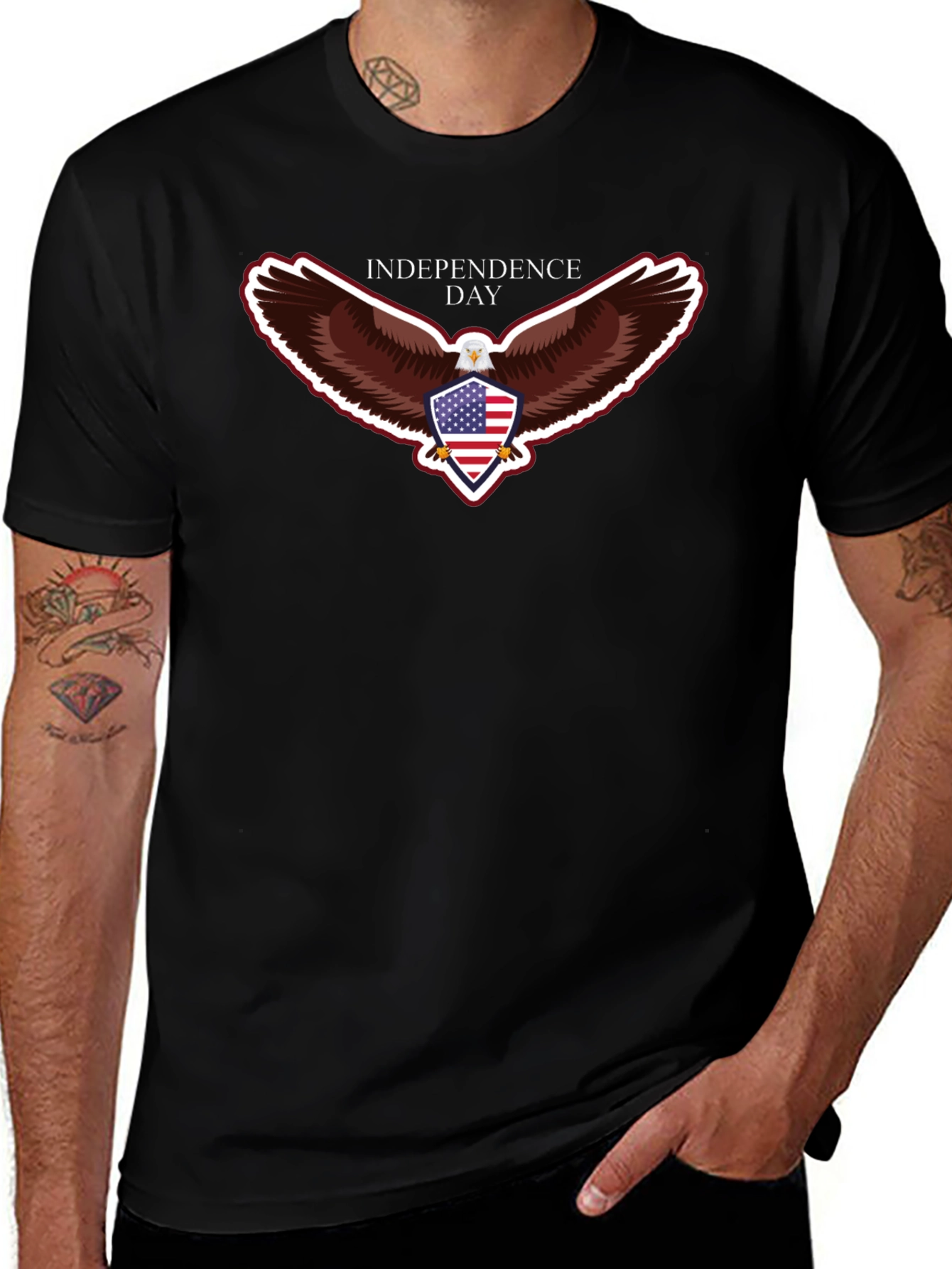 Independence Day Eagle Graphic T-Shirt