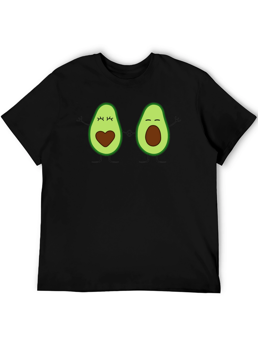 Cute Avocado Couple T-Shirt - Black