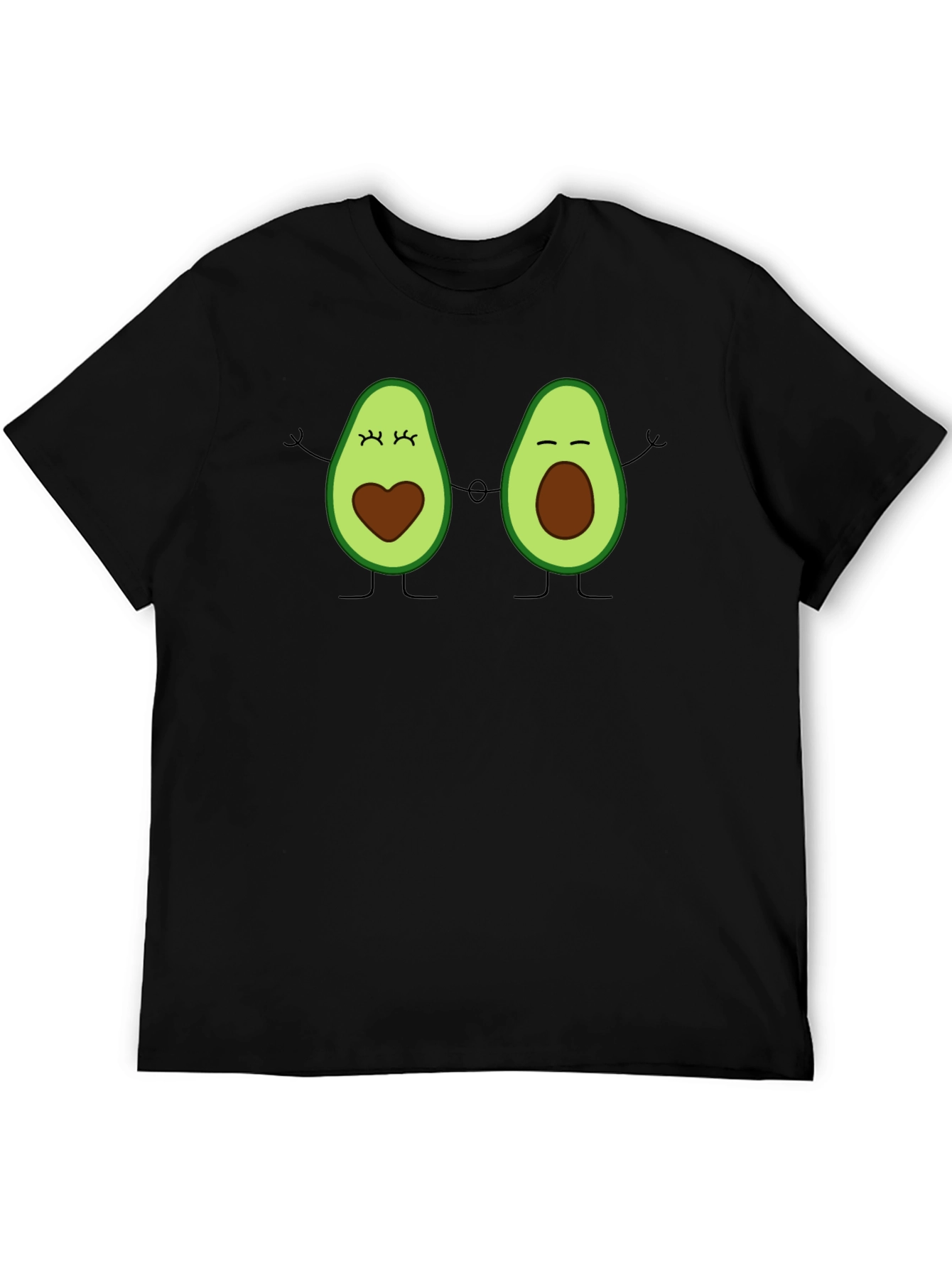 Cute Avocado Couple T-Shirt - Black