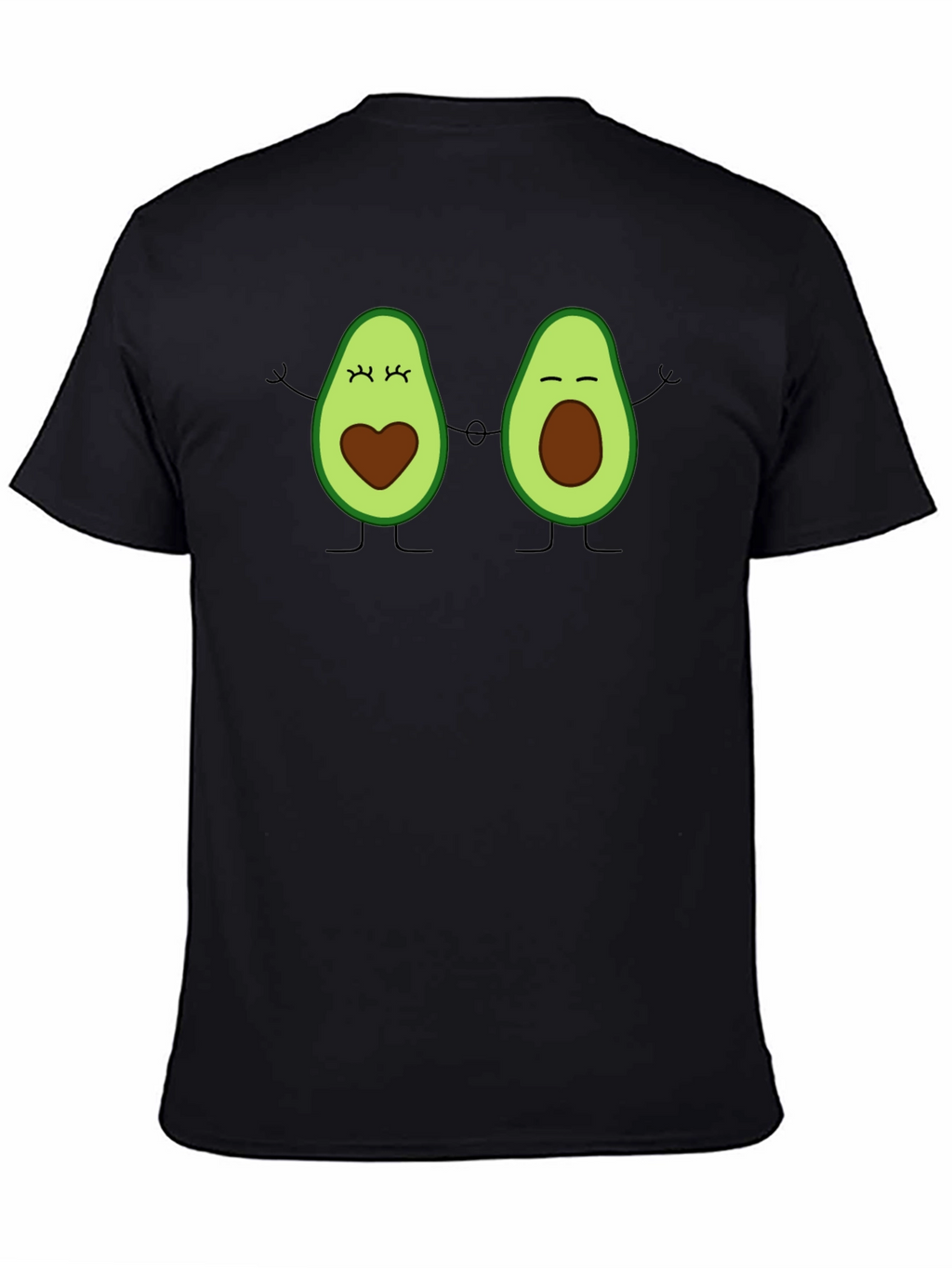 Cute Avocado Couple T-Shirt - Black