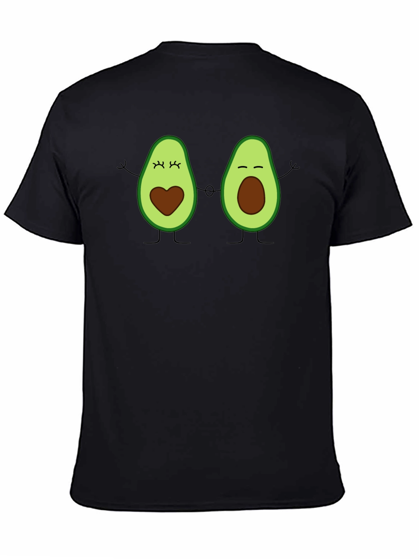 Cute Avocado Couple T-Shirt - Black
