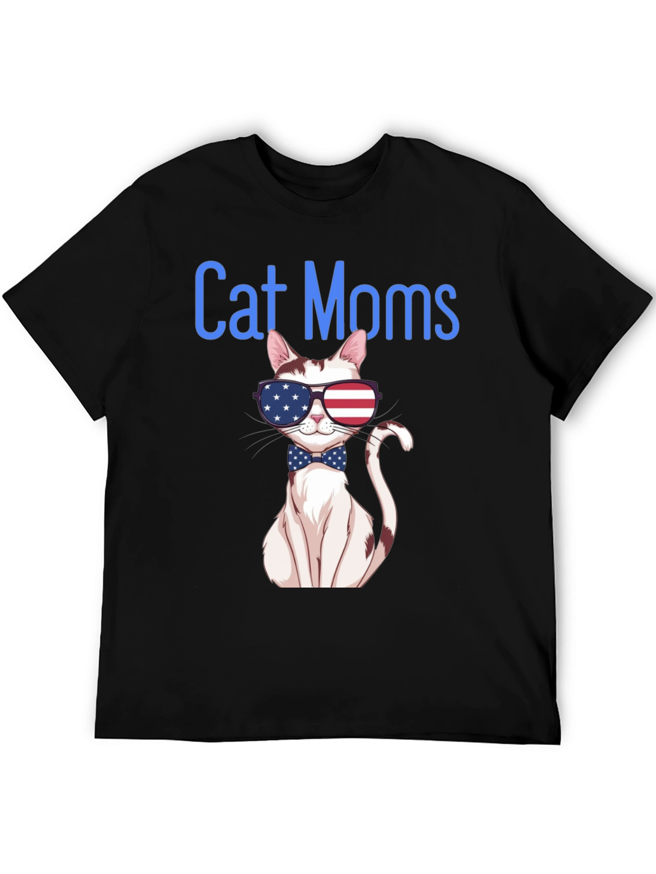 Cat Moms T-Shirt - Patriotic Kitty