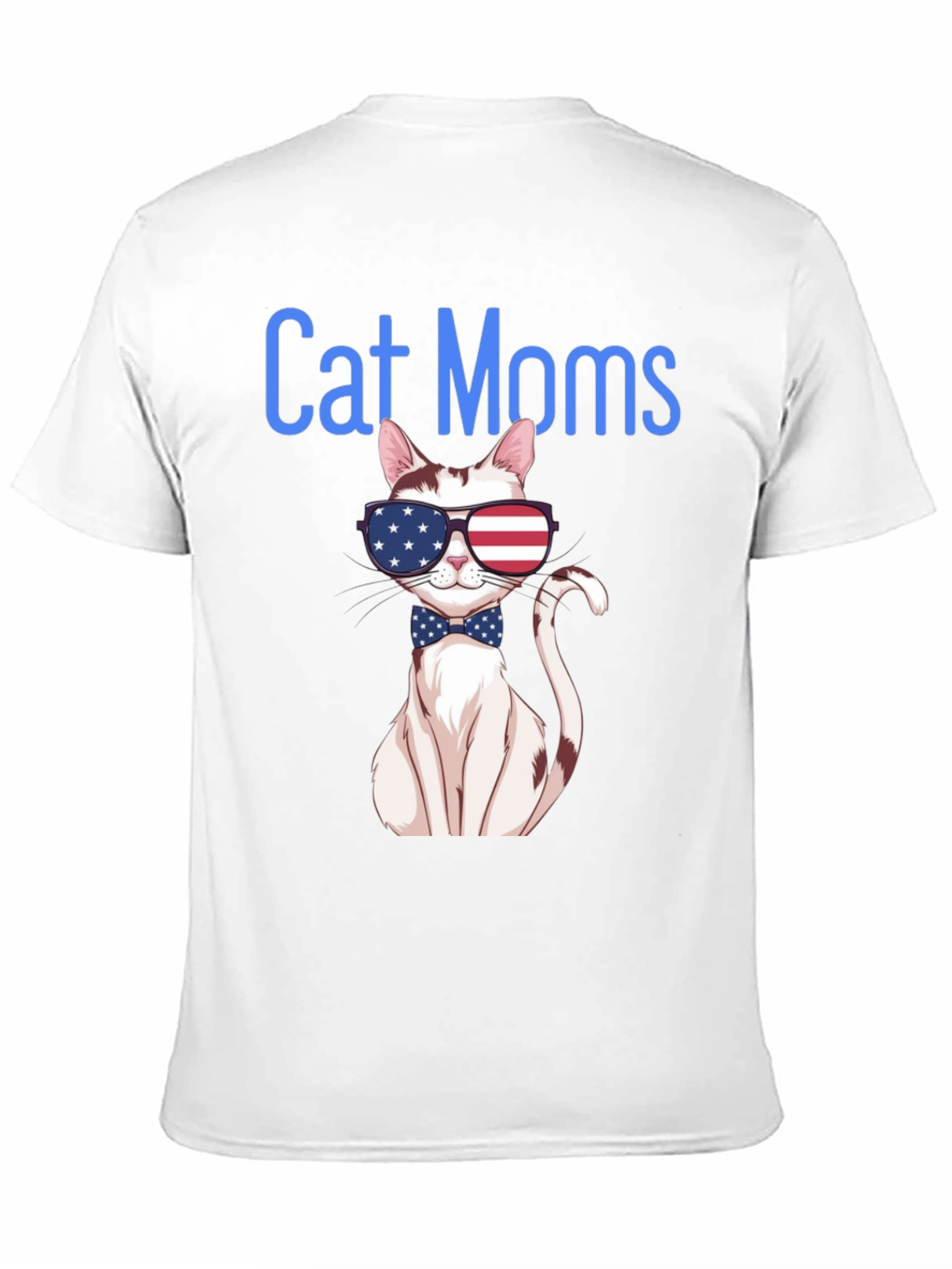 Cat Moms T-Shirt - Patriotic Kitty
