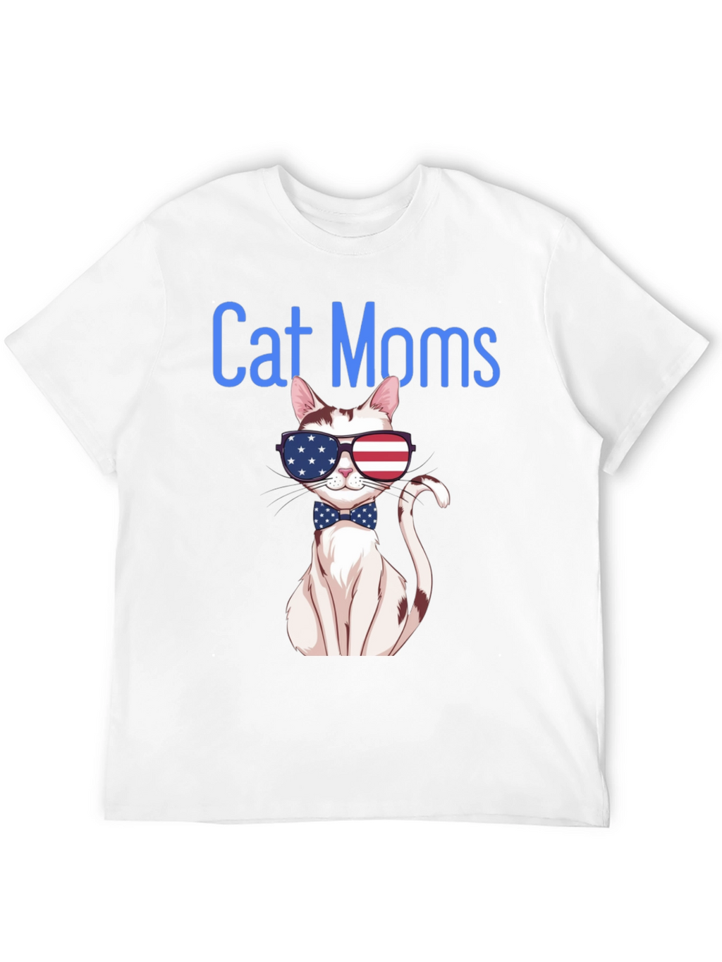 Cat Moms T-Shirt - Patriotic Kitty