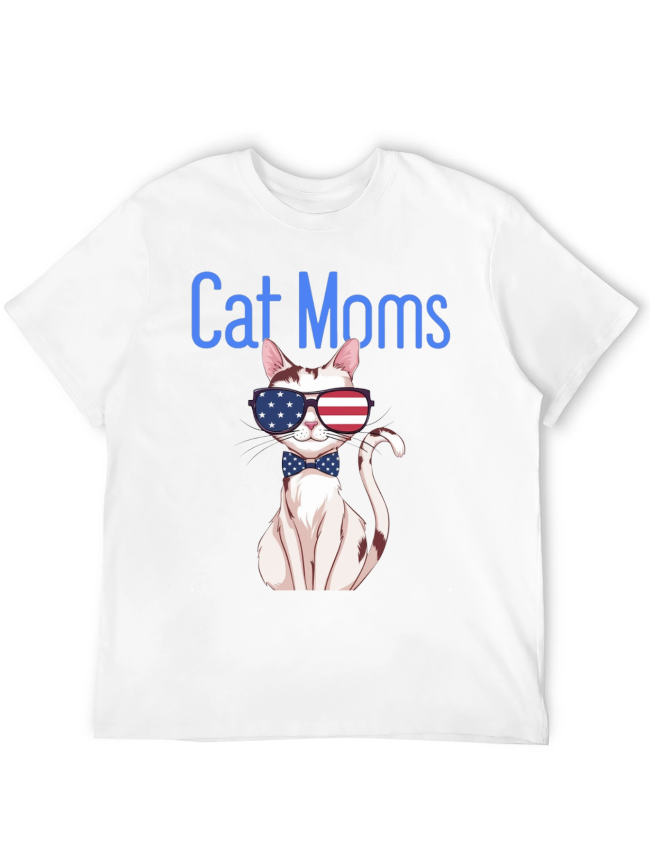 Cat Moms T-Shirt - Patriotic Kitty