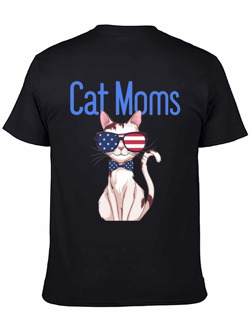 Cat Moms T-Shirt - Patriotic Kitty